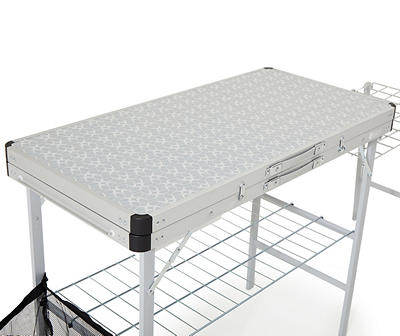 Coleman ® Gray Pack-Away Outdoor Kitchen--Deluxe Sink Table Storage Bin 