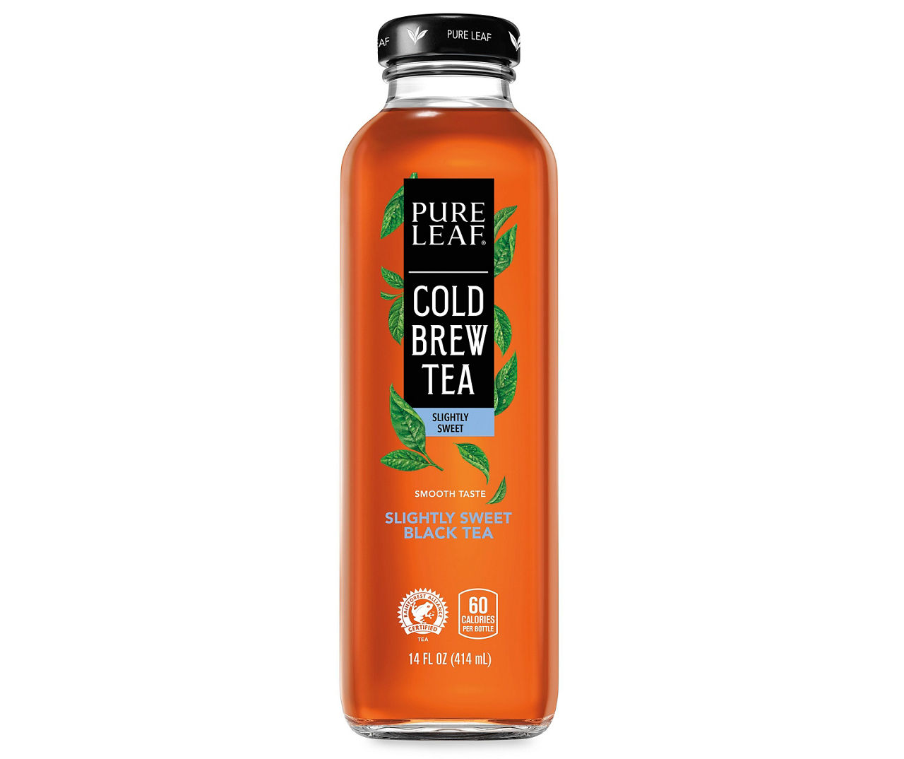 Lipton Pure Leaf Cold Brew Tea, Slightly Sweet, 14 Fl Oz, Glass Bottle