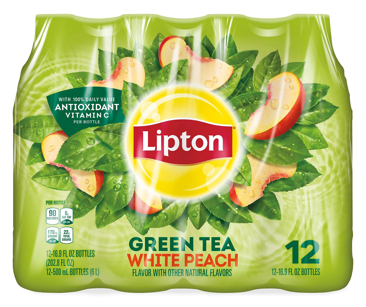  Lipton Peach Paradise Green Tea, Peach, 20 Count