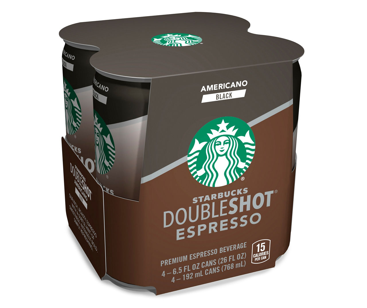 Starbucks Doubleshot Espresso Coffee Beverage, 6.5 oz Cans (4 Pack) Liquid