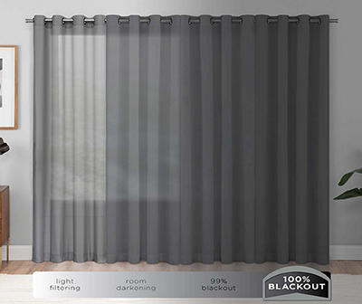 Harper Blush Velvet Blackout Rod Pocket Curtain Panel, (84")