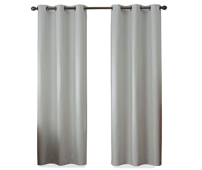 Eclipse Martina Gray Blackout Grommet Curtain Panel, (108