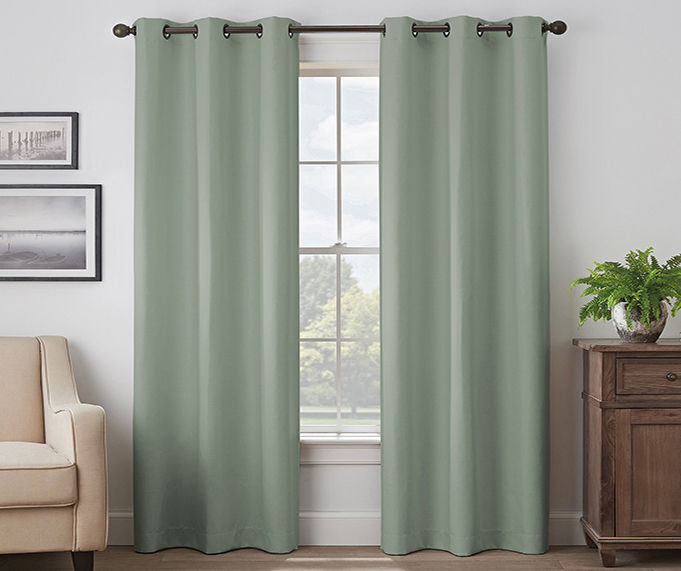 Eclipse Martina Eucalyptus Blackout Grommet Curtain Panel, (108