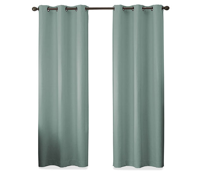 Eclipse Martina Blue Blackout Grommet Curtain Panel, (108