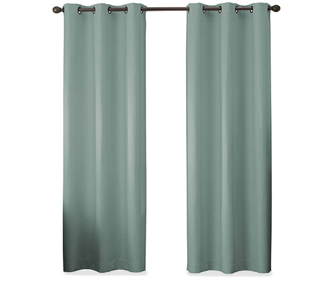 Eclipse Martina Blue Blackout Grommet Curtain Panel, (63