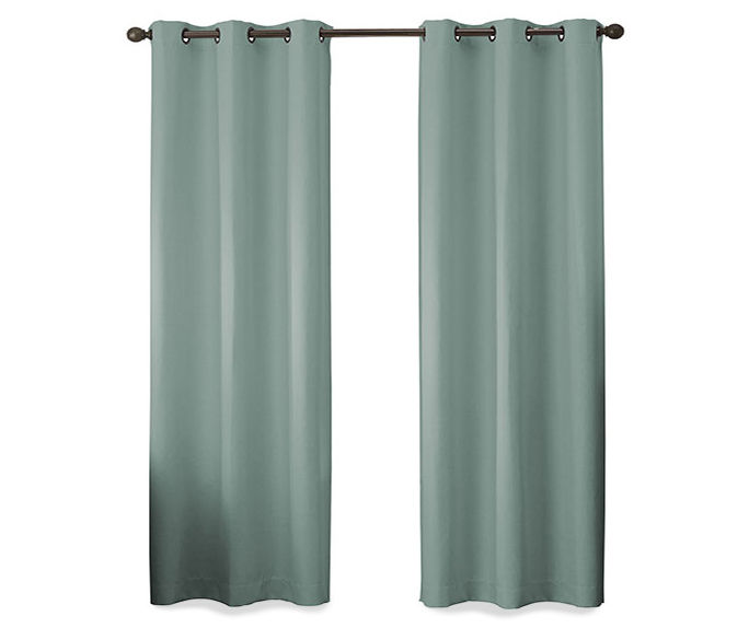 Eclipse Martina Blue Blackout Grommet Curtain Panel, (95