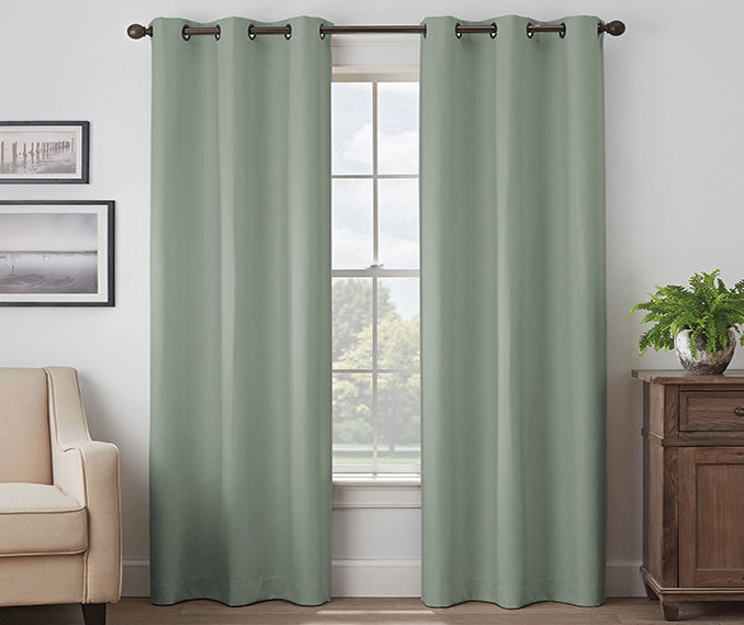 Eclipse Martina Eucalyptus Blackout Grommet Curtain Panel, (95