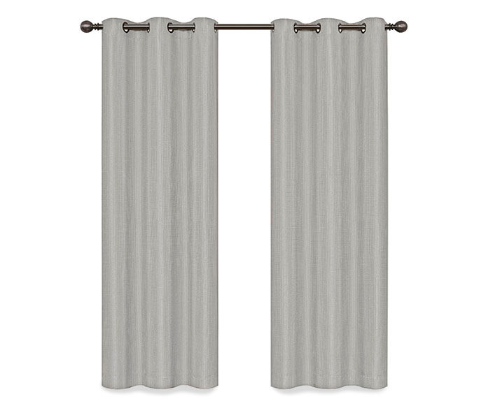 Eclipse Reagan Gray Blackout Grommet Curtain Panel, (63