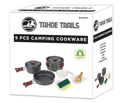 9 Pcs Camping Cookware