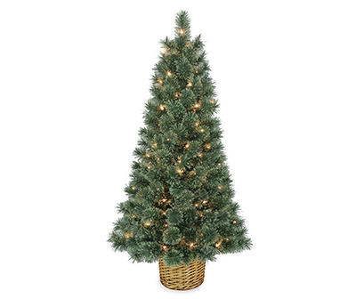 5' Cupid Cashmere Pre-Lit Artificial Christmas Urn Tree with Clear Lights
