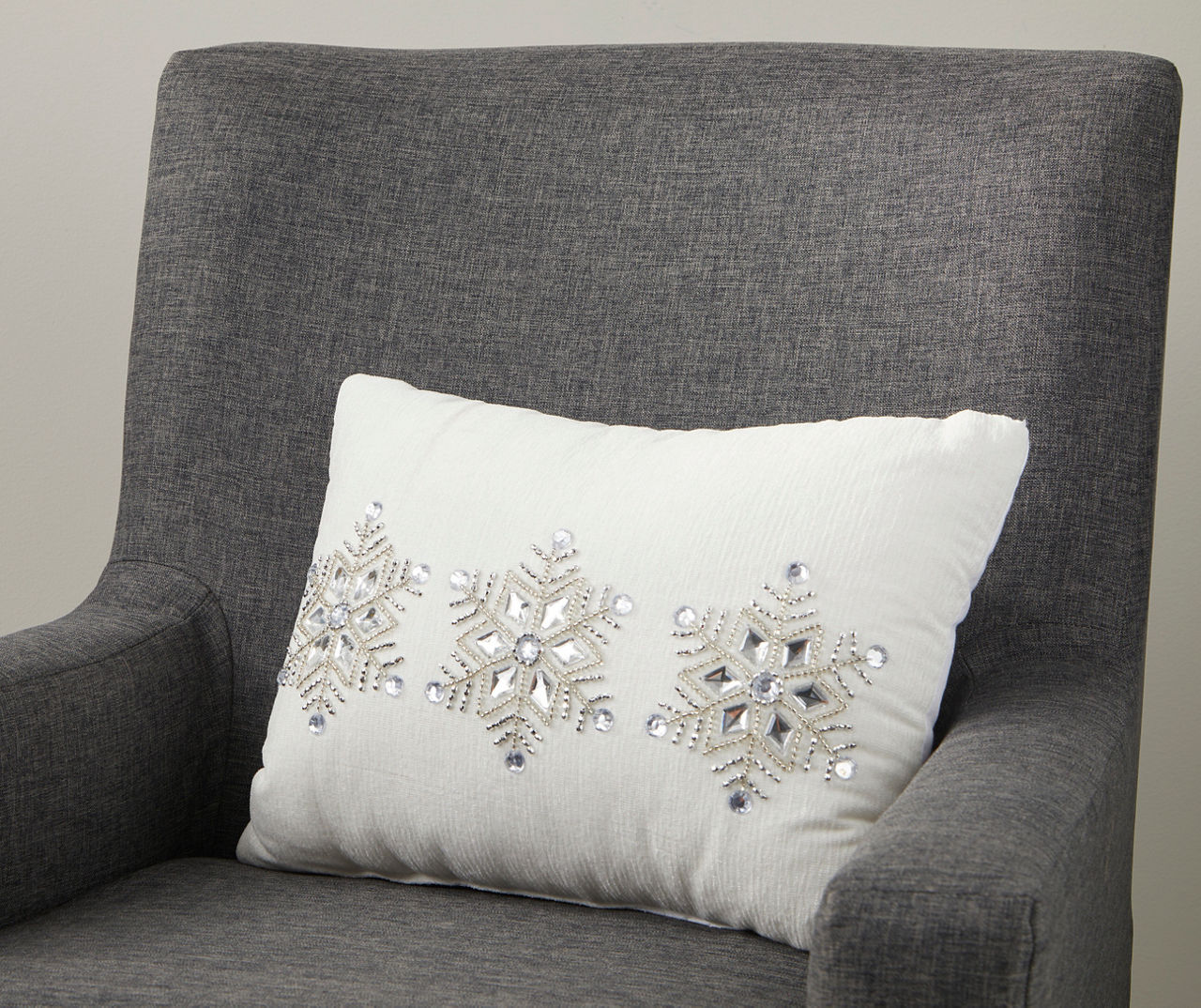 Beaded snowflake hot sale pillow