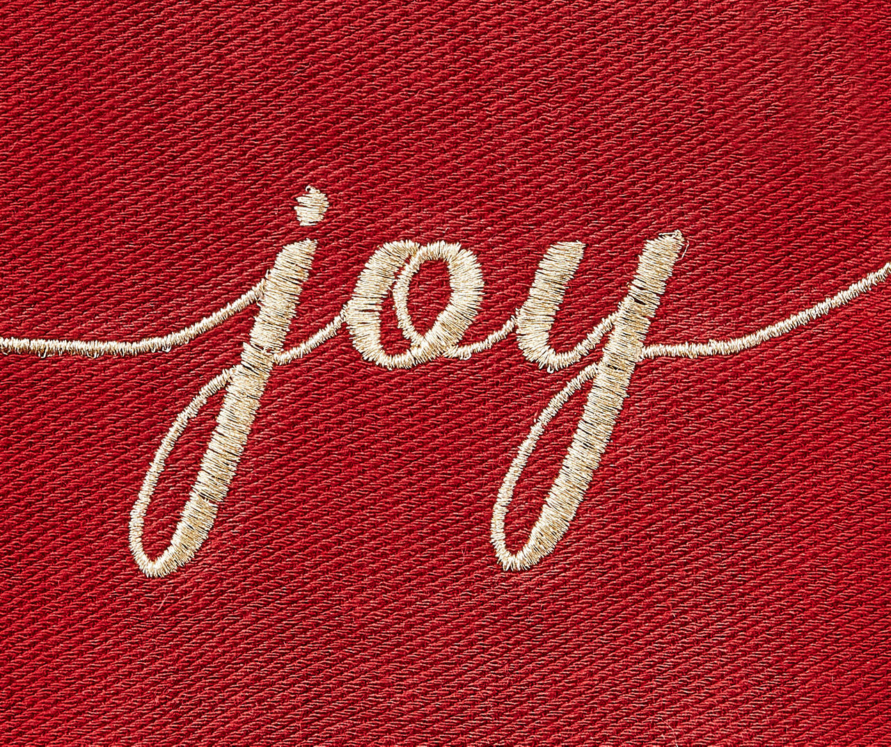 Set of 2 Joy Embroidered Red Kitchen Towels