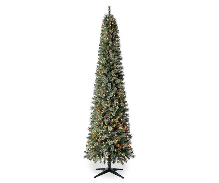 Winter Wonder Lane 9' Deluxe Oakmont Spruce Pencil Cashmere PreLit Artificial Christmas Tree