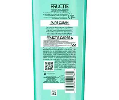 Garnier Fructis Pure Clean Fortifying Conditioner, With Aloe and Vitamin E Extract, 21 fl. oz.
