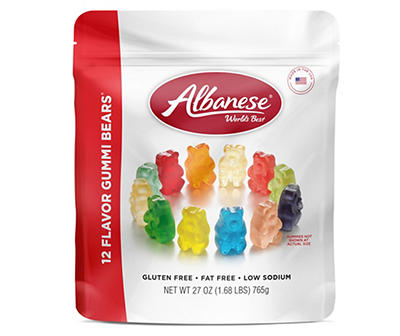 12 Flavor Gummi Bears, 27 Oz.