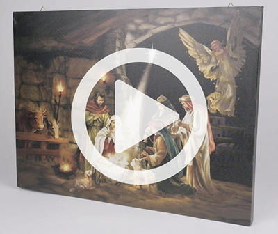 LED & Sound Nativity Scene Canvas