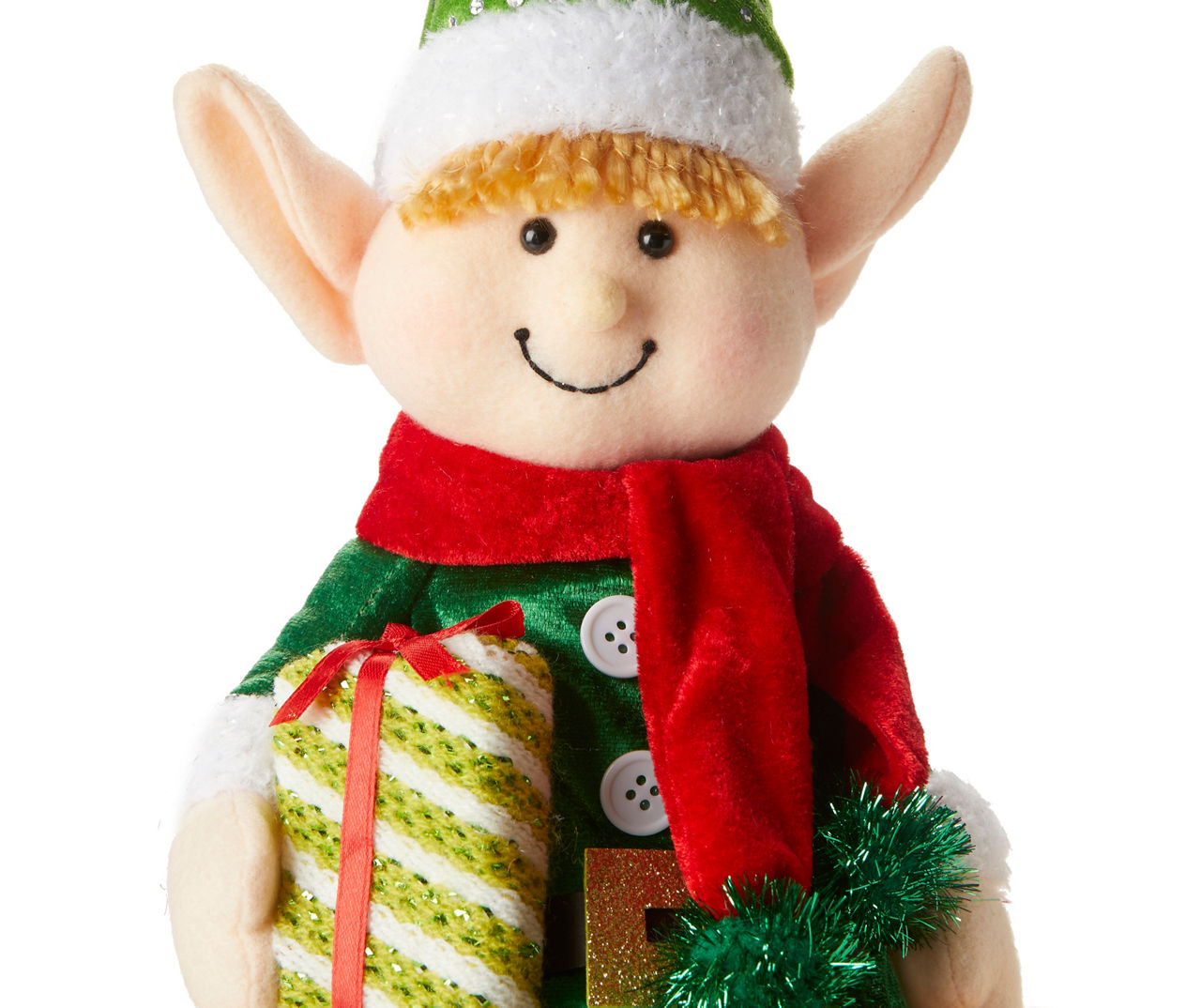 New 14" Standing Christmas Elf Doll Santa's Helper Winter Elves SILVER 