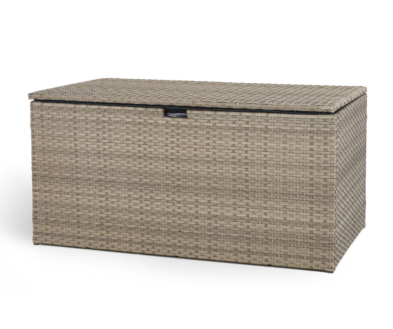 Glitzhome Gray 140Gallon Wicker Storage Deck Box Big Lots