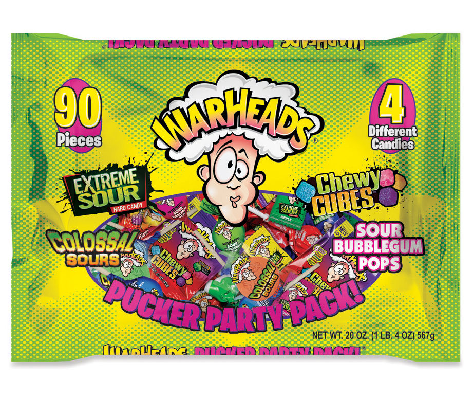 Bij wet Beangstigend Belegering Warheads Pucker Party Candy Variety, 90-Count | Big Lots
