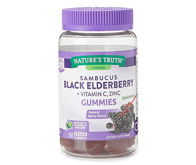 Nature's Truth Black Elderberry Vitamin Gummies, 50-Count