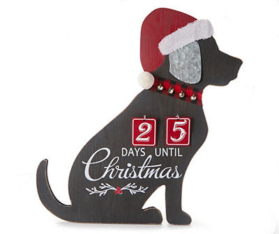 Santa Dog Countdown Calendar Decor