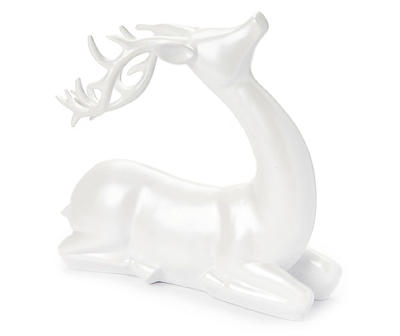 Pearly Sitting Deer Tabletop Decor