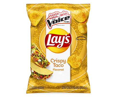 Lay's Potato Chips Crispy Taco Flavored 2.625 Oz