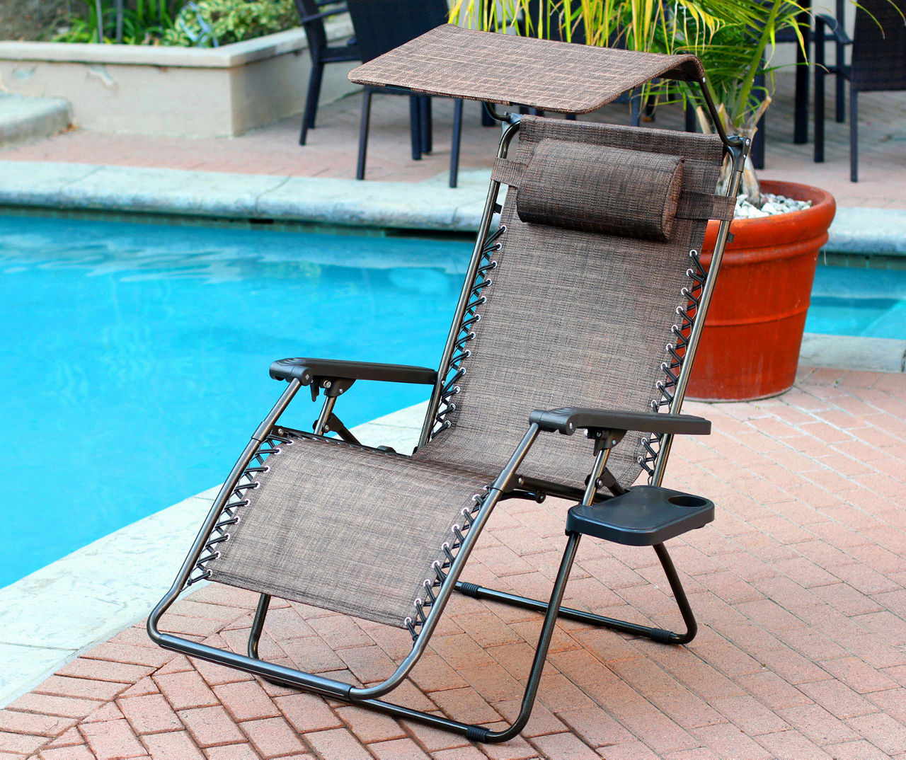 Gravity Folding Chair with Sunshade Big Lots