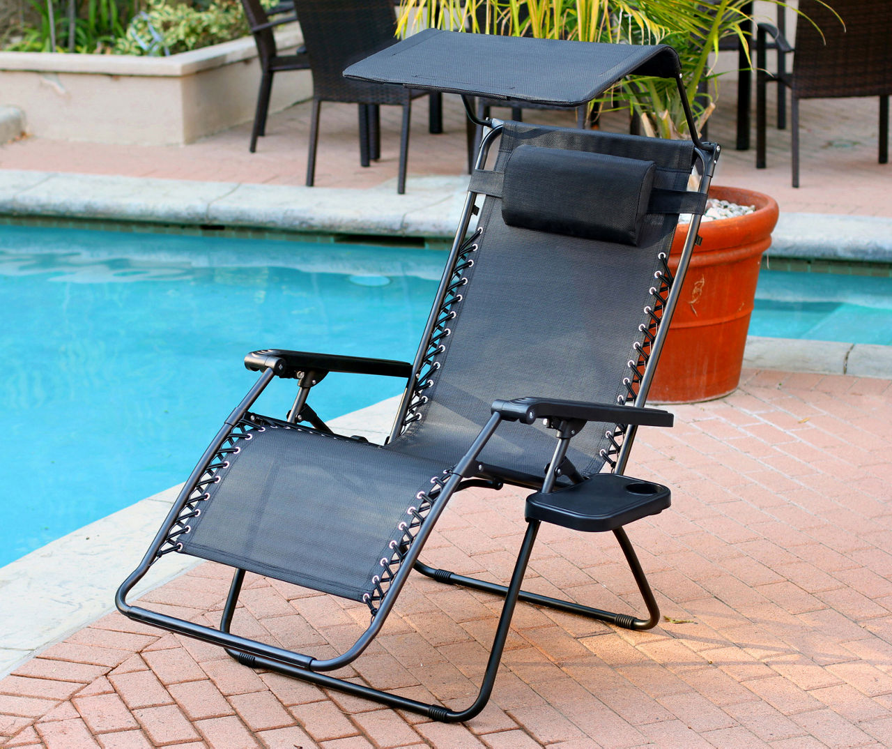 Gravity Folding Chair with Sunshade Big Lots