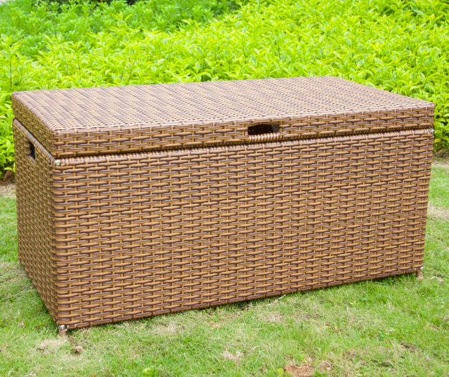 AllWeather Wicker 48Gallon Storage Deck Box Big Lots