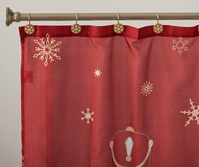 Festive Christmas Curtain Nutcracker Curtain Valance Colorful Curtain 