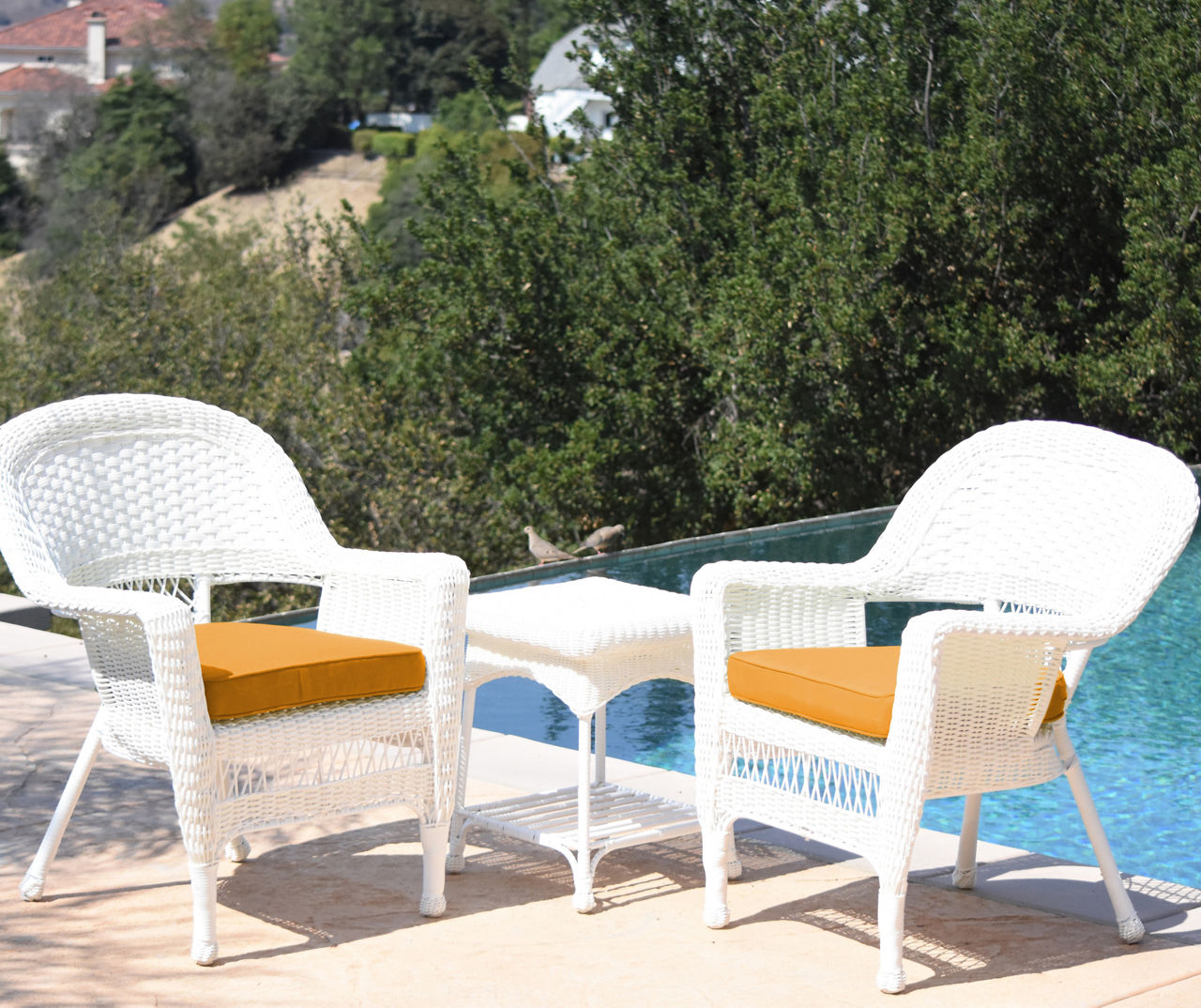 White resin best sale wicker outdoor rockers