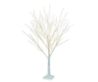 5' Warm White Micro Light Birch Tree