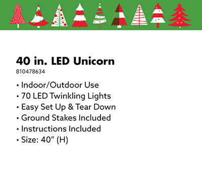 40" LED Unicorn