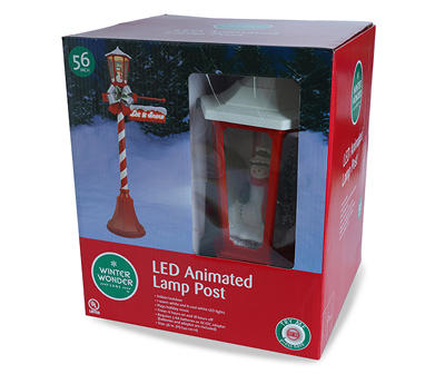 56IN LED SNOWFALL LAMPPOST