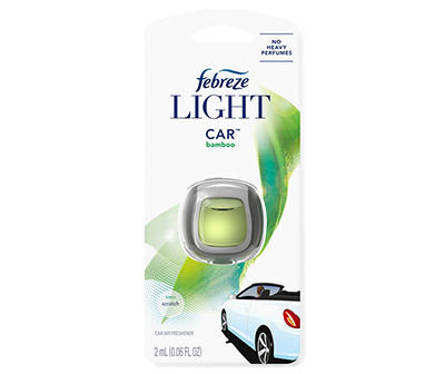 Febreze Light Odor-Eliminating Car Air Freshener Vent Clip, Bamboo, 1 count