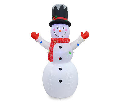 8' Inflatable LED Snowman