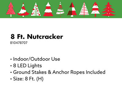 8' Inflatable LED Nutcracker