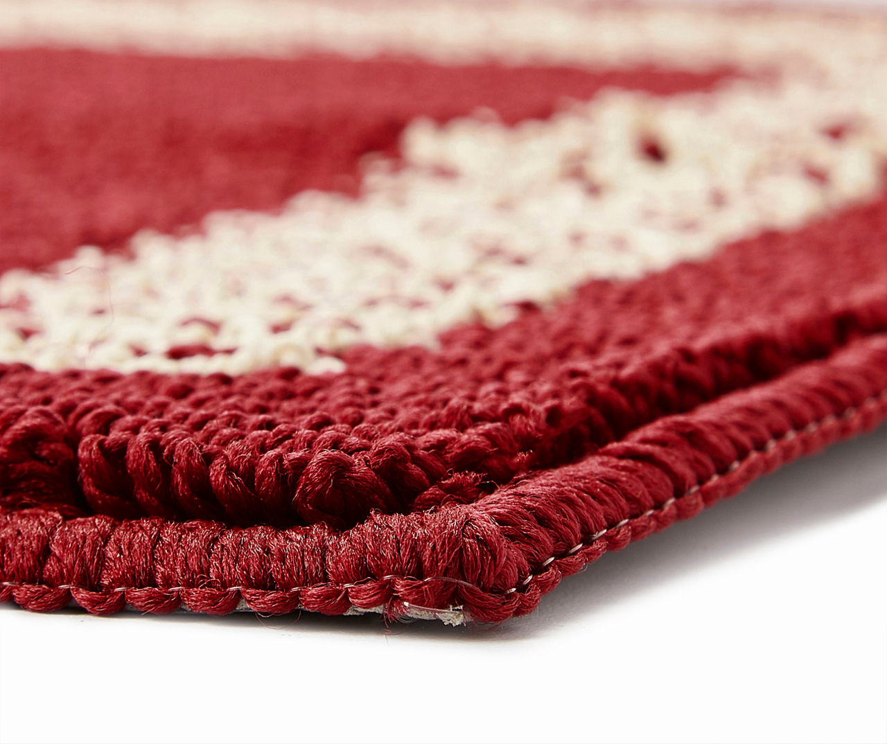Double Border Red Accent Rug, (27" x 45")