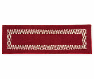 BH ACCENT RUG DOBL BORDR RED 20x60/50x152cm