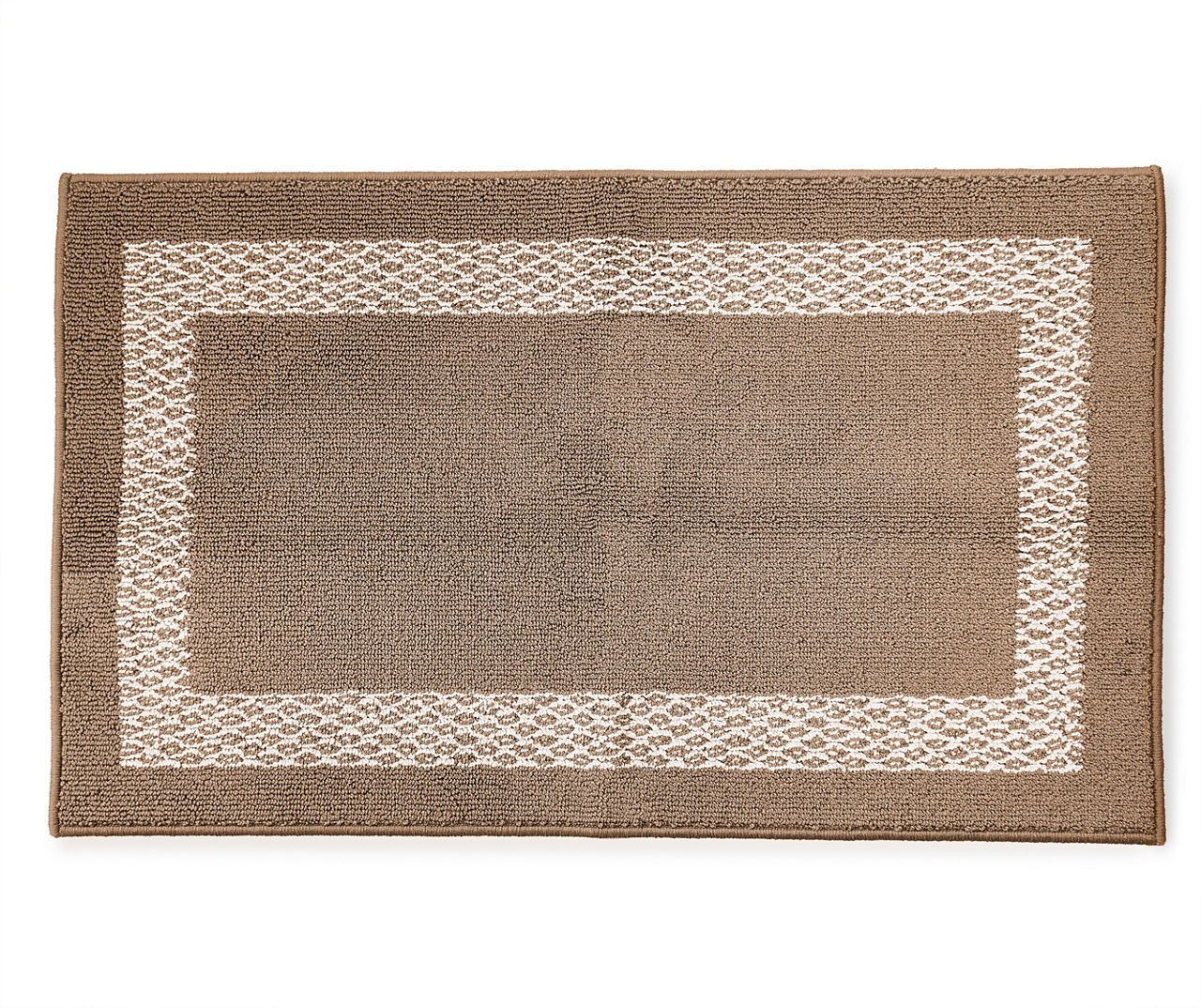 Double Border Brown Accent Rug, (27