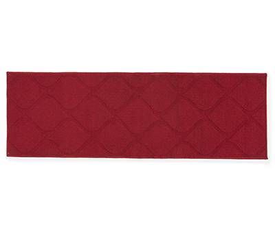 Red Quatrefoil Runner, (20" x 60")