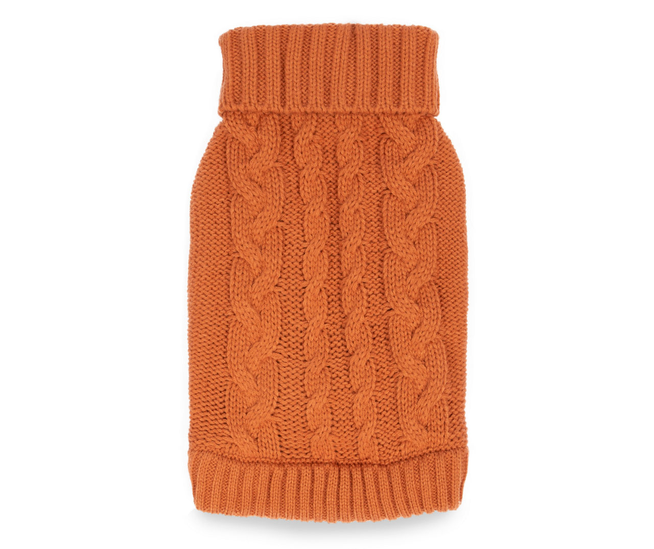 Pet Medium Rust Chunky Cable Knit Sweater