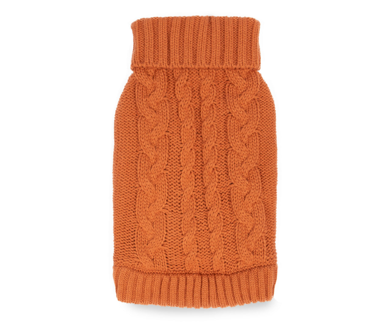 Pet Large Rust Chunky Cable Knit Sweater