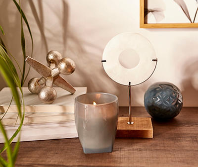 White Circle Stand Tabletop Decor