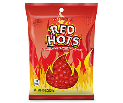 RED HOTS Cinnamon Flavored Candy 4.5 oz. Bag