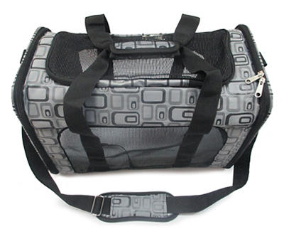 Gray Geo Soft Sided Pet Carrier