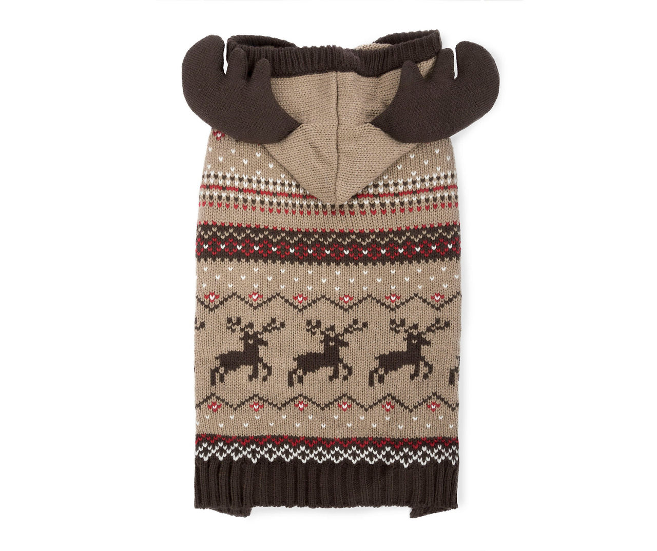Brown Reindeer Fairisle Sweater L