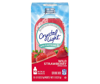 Crystal Light Sugar Free Wild Strawberry Powdered Drink Mix, 10 ct - 0.11 oz Packets