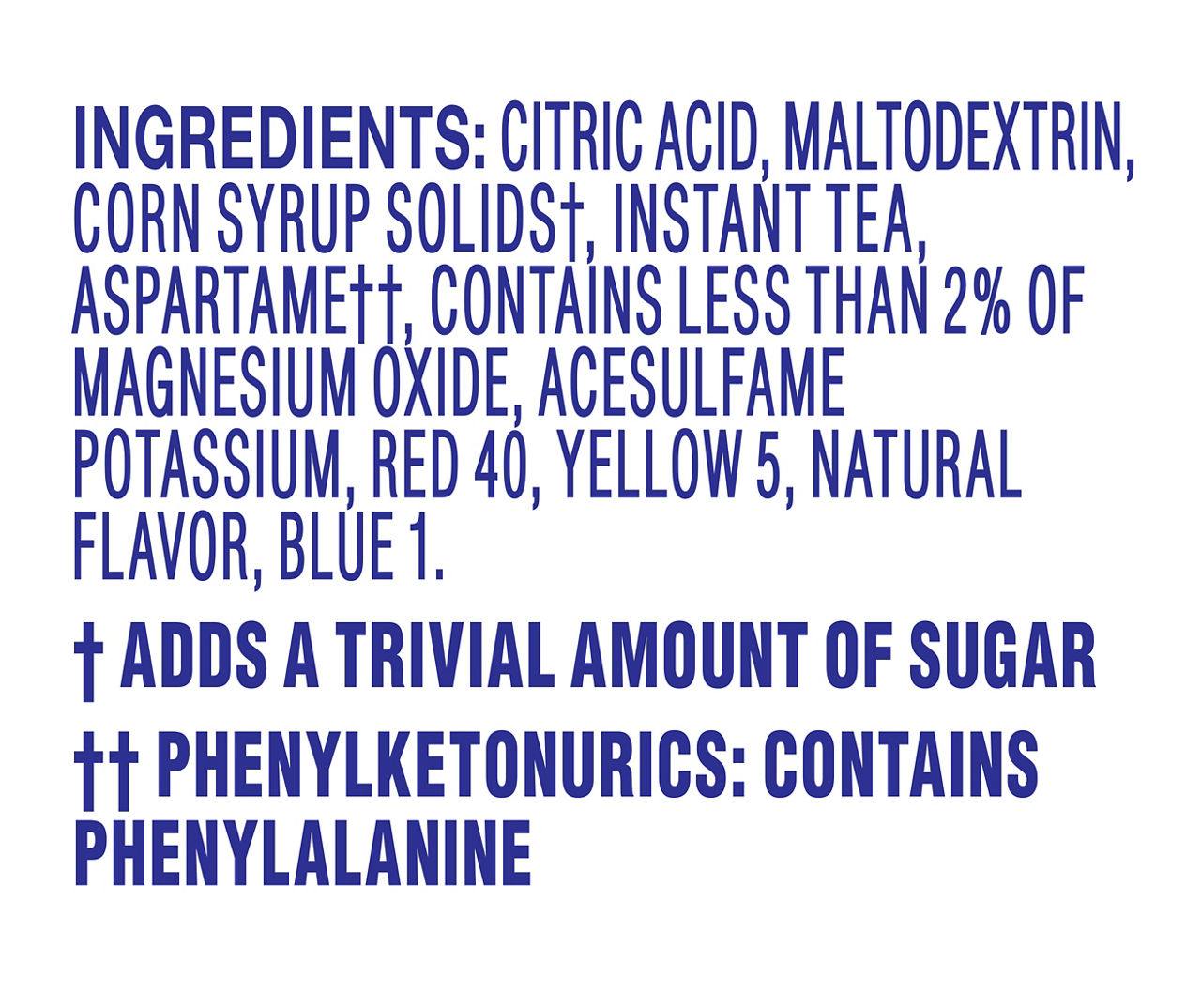 Crystal Light Lemon Iced Tea Packets Nutrition Facts Buy Store Www 